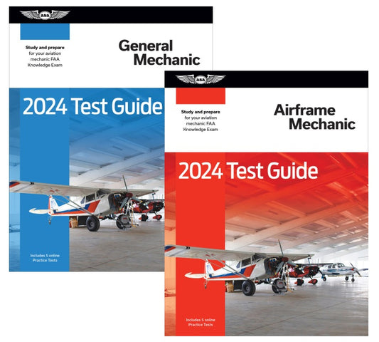 ASA FAST TRACK 2024 TEST GUIDE BUNDLE - GENERAL & AIRFRAME, (Softcover Books)