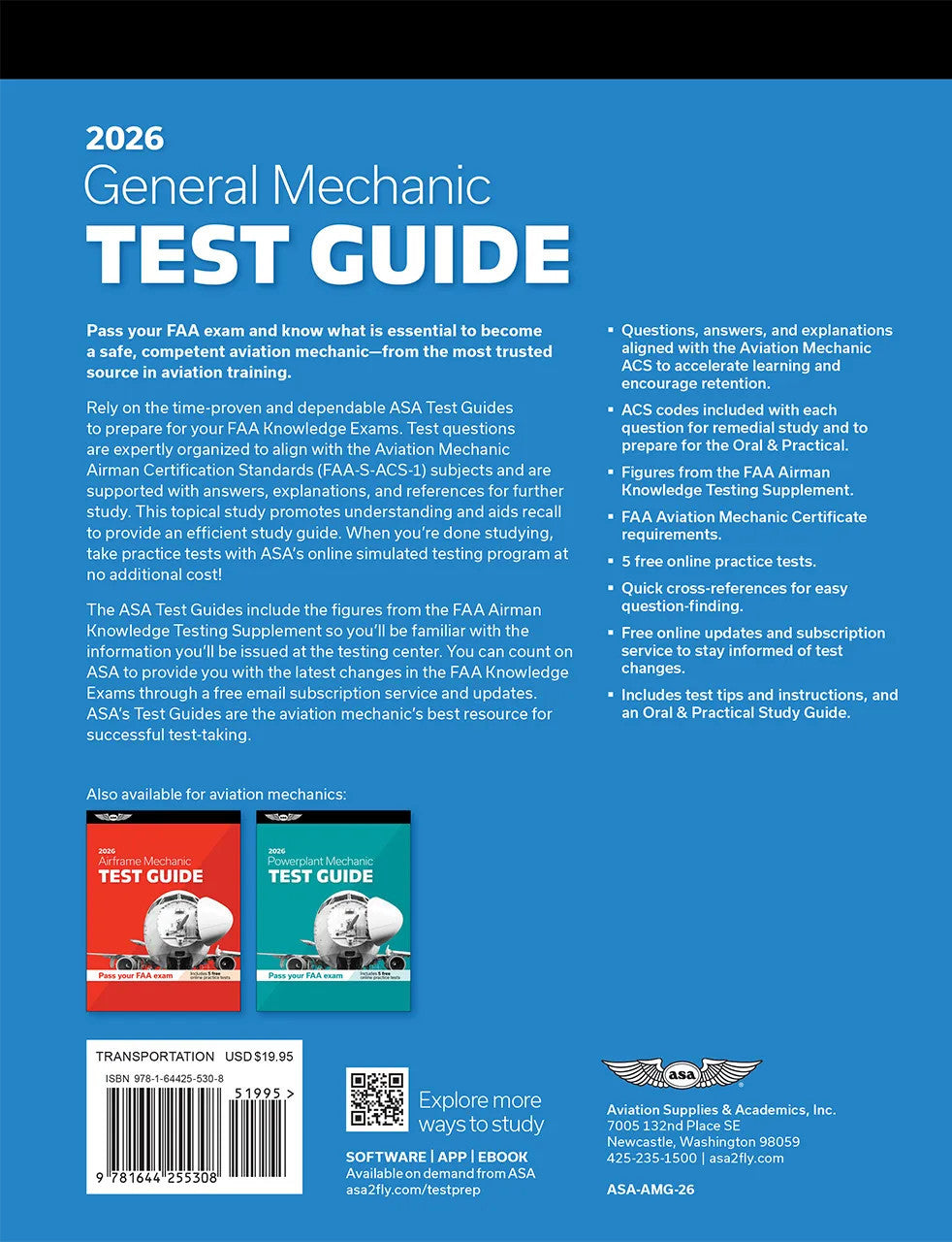 ASA FAST TRACK 2026 TEST GUIDE - GENERAL, (Softcover Book)